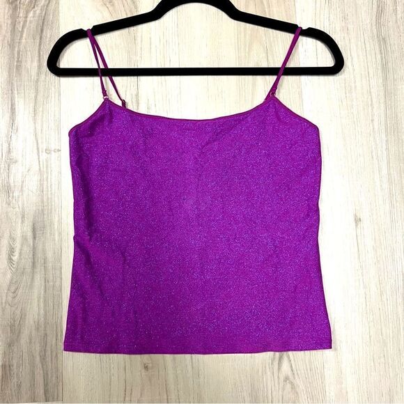 NWOT vintage y2k Victorias Secret tank in metallic purple sz S - Picture 5 of 13